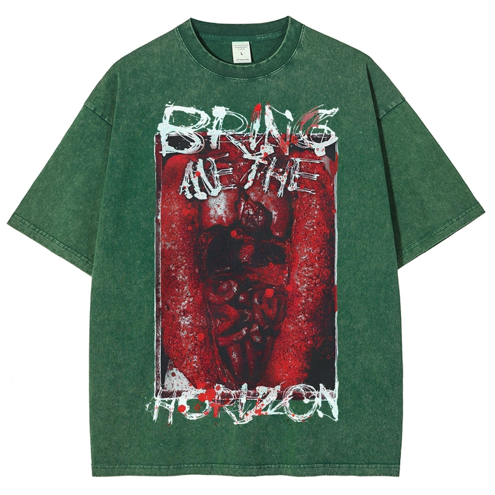 Unisex Fit “Bring Me The Horizo​​n” Washed T-Shirt