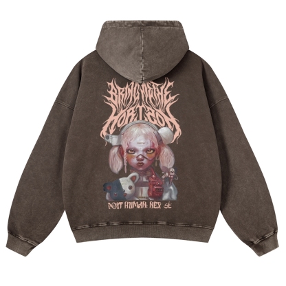 Unisex Fit Vintage "Bring Me The Horizon " Washed Hoodie
