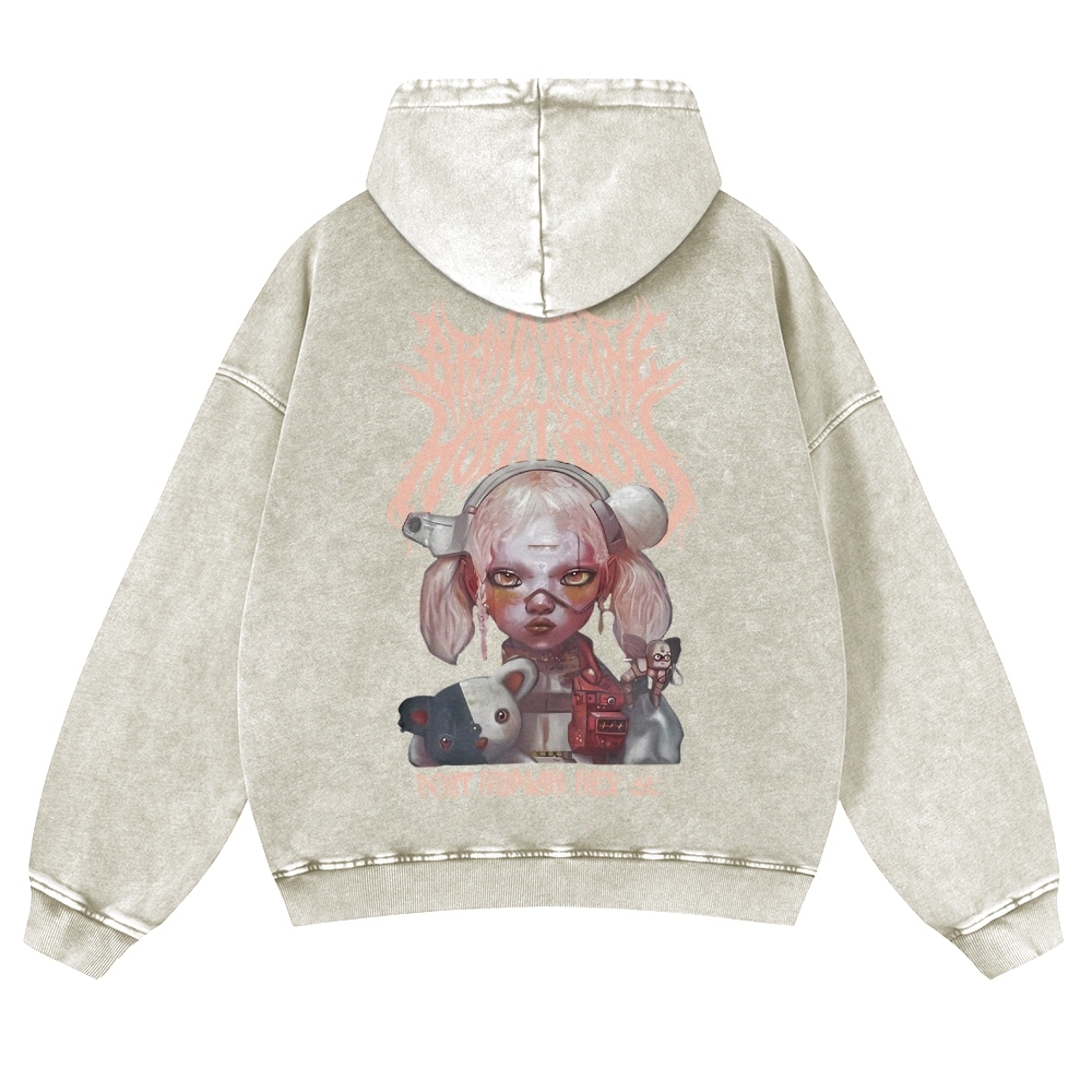 Unisex Fit Vintage "Bring Me The Horizon " Washed Hoodie