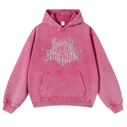 Unisex Fit Vintage  "Bring Me The Horizon "  Washed Hoodie