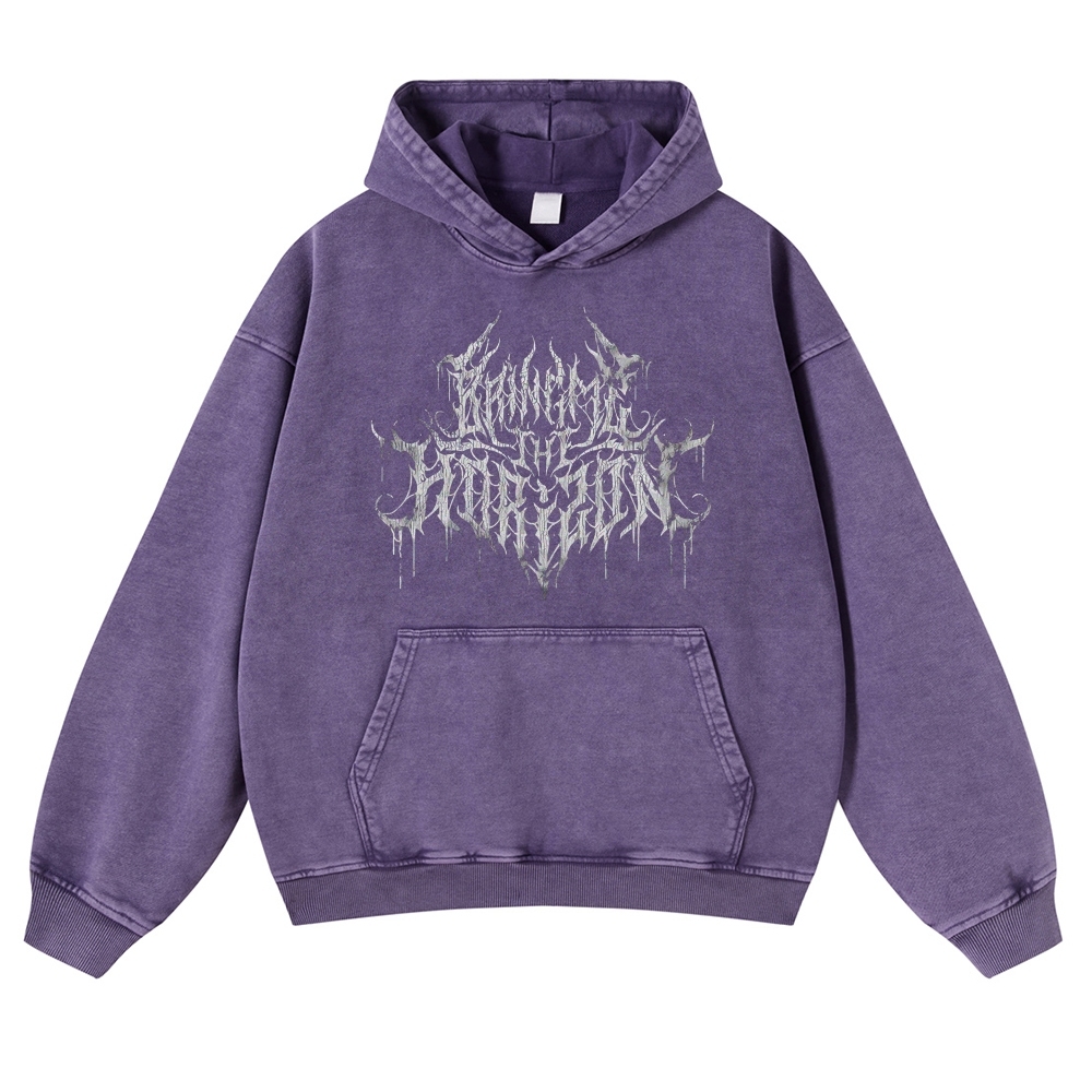 Unisex Fit Vintage  "Bring Me The Horizon "  Washed Hoodie