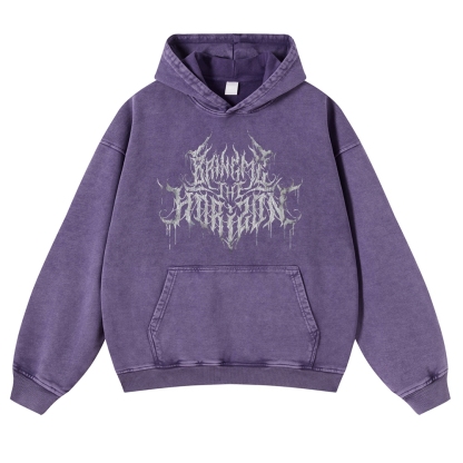 Unisex Fit Vintage  "Bring Me The Horizon "  Washed Hoodie
