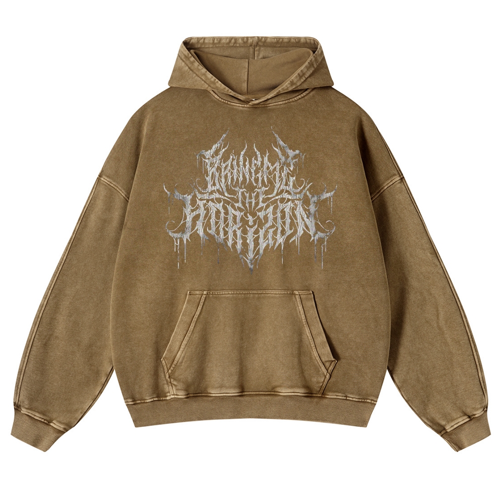 Unisex Fit Vintage  "Bring Me The Horizon "  Washed Hoodie