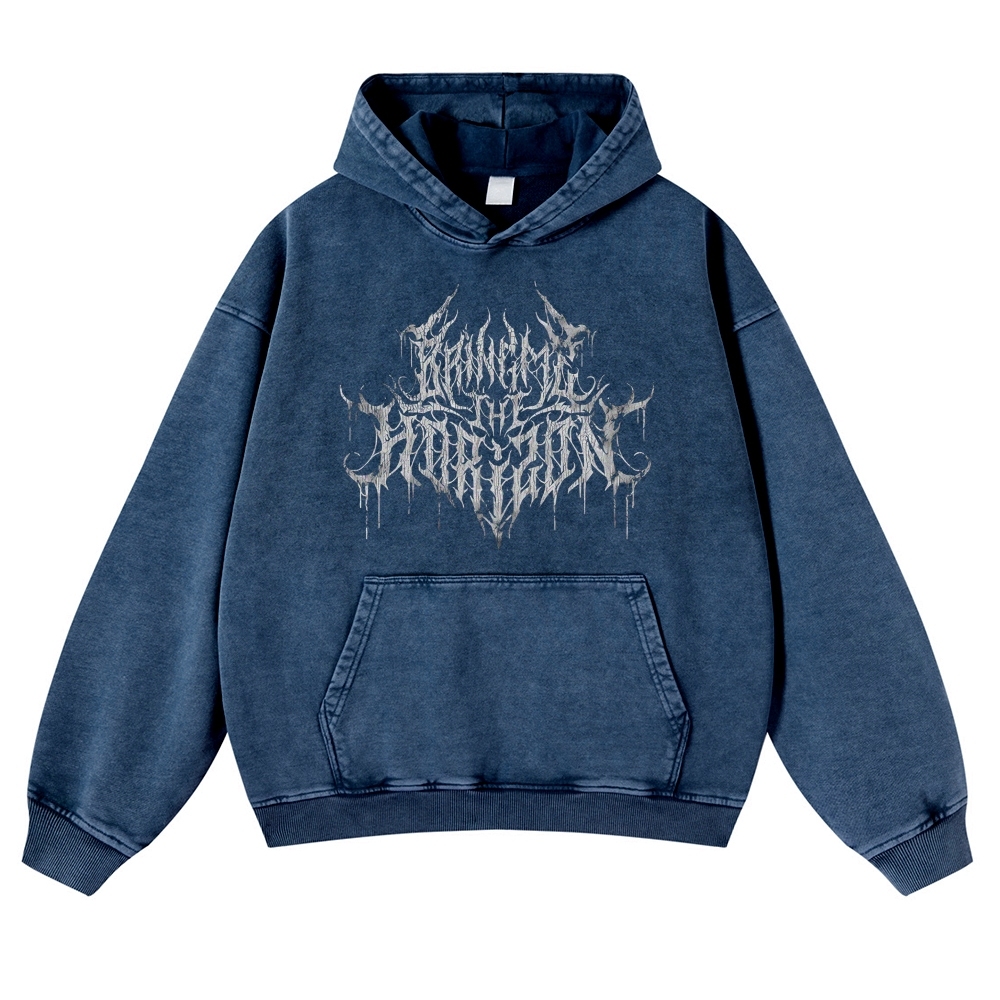 Unisex Fit Vintage  "Bring Me The Horizon "  Washed Hoodie