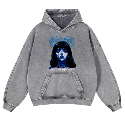 Unisex Fit Vintage  “Bring Me The Horizo​​n”  Washed Hoodie