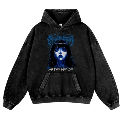 Unisex Fit Vintage  “Bring Me The Horizo​​n”  Washed Hoodie