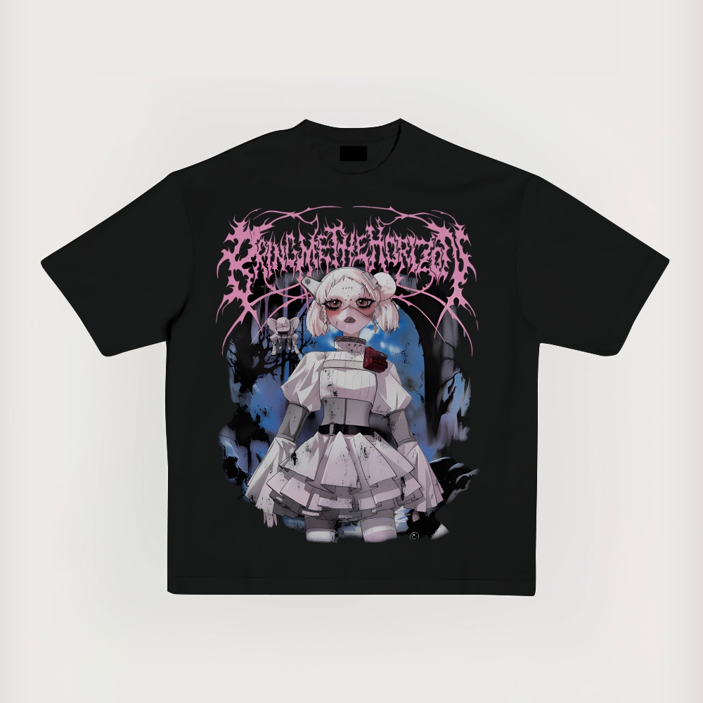 "Bring Me The Horizo"  Printed Short-Sleeved Pure Cotton T-Shirt