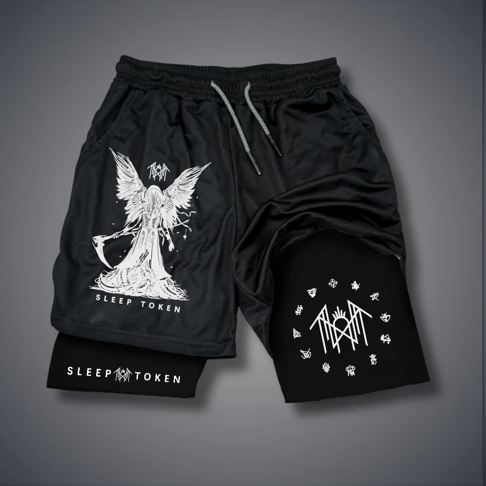 Unisex Sleep Token Printed Sports  Gym Shorts