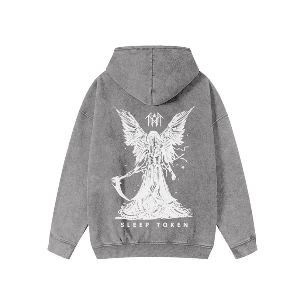  Washed Cotton Zipper Hooded Hoodie