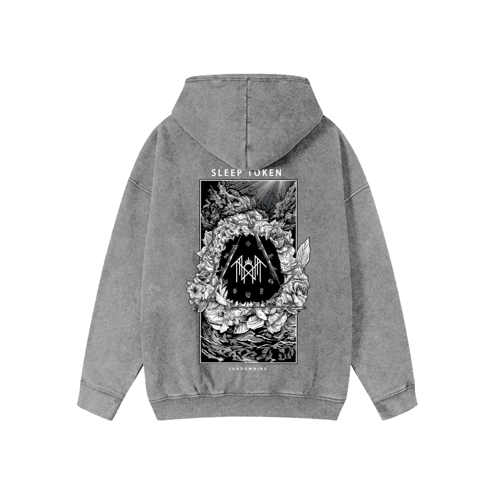  Washed Cotton Zipper Hooded Hoodie