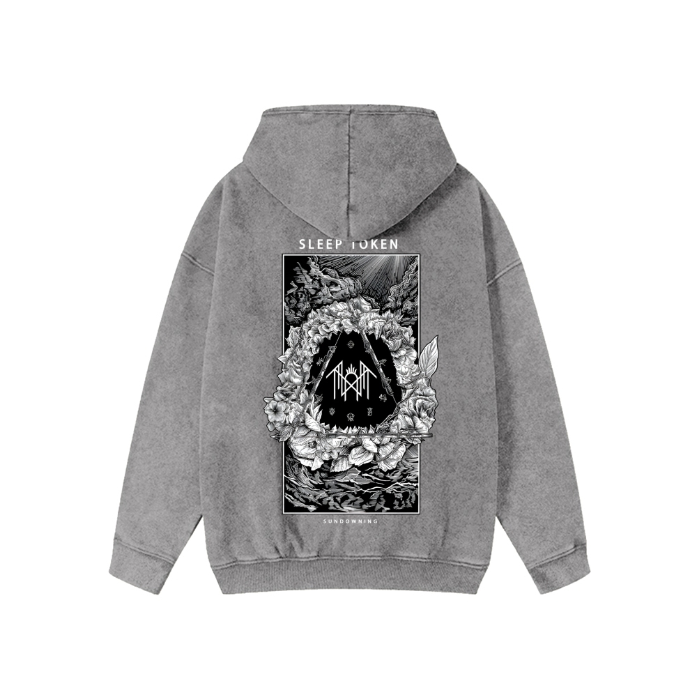  Washed Cotton Zipper Hooded Hoodie