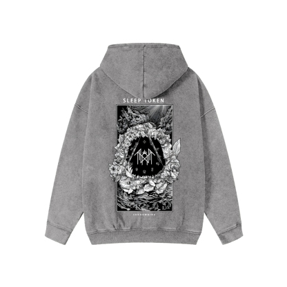  Washed Cotton Zipper Hooded Hoodie