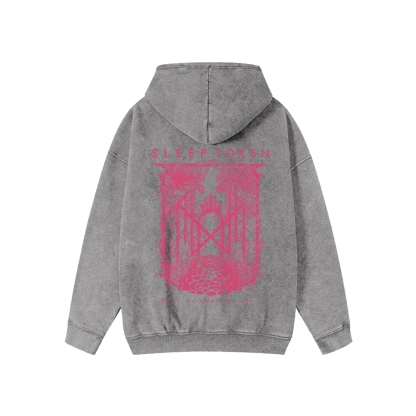  Washed Cotton Zipper Hooded Hoodie