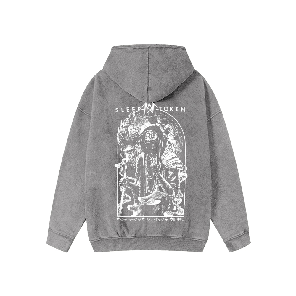  Washed Cotton Zipper Hooded Hoodie