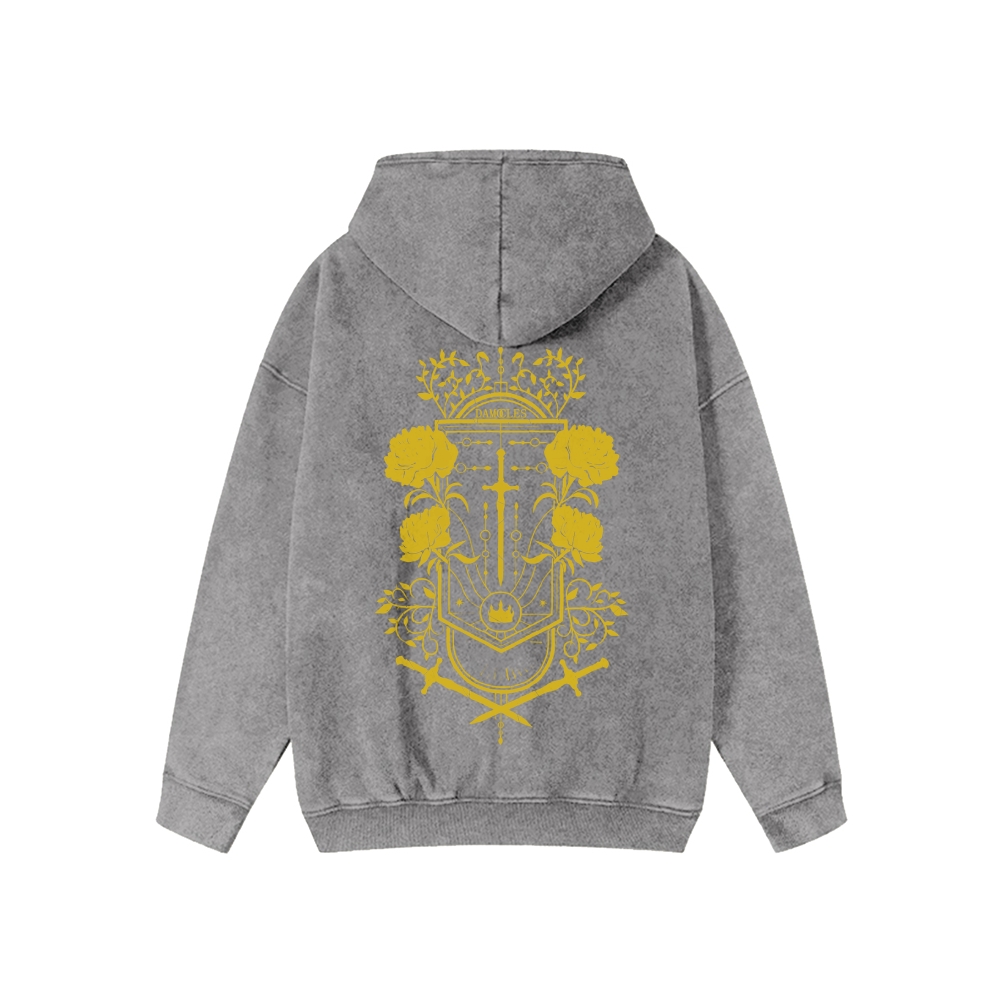  Washed Cotton Zipper Hooded Hoodie