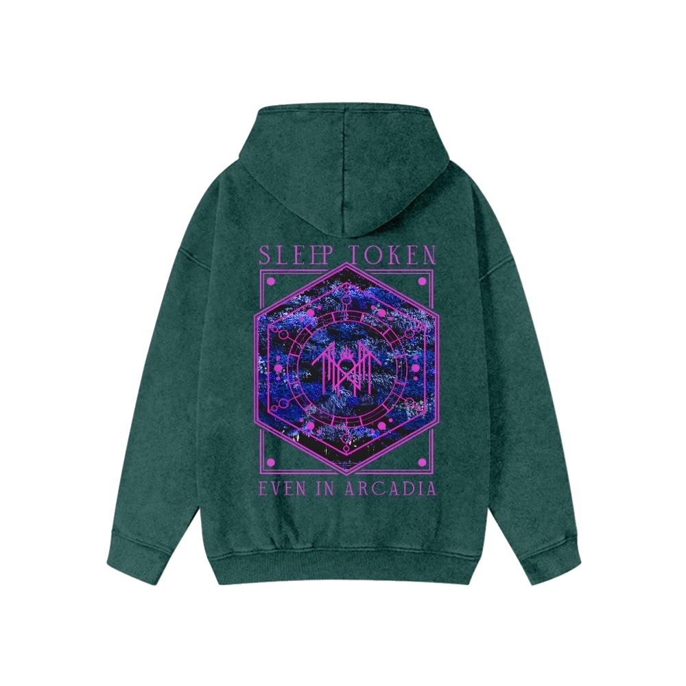Unisex Sleep Token Washed Cotton Zipper Hooded Sweatshirt