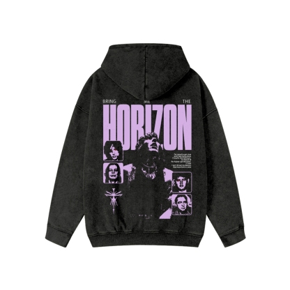 Unisex Washed Cotton Zipper Hooded Sweatshirt