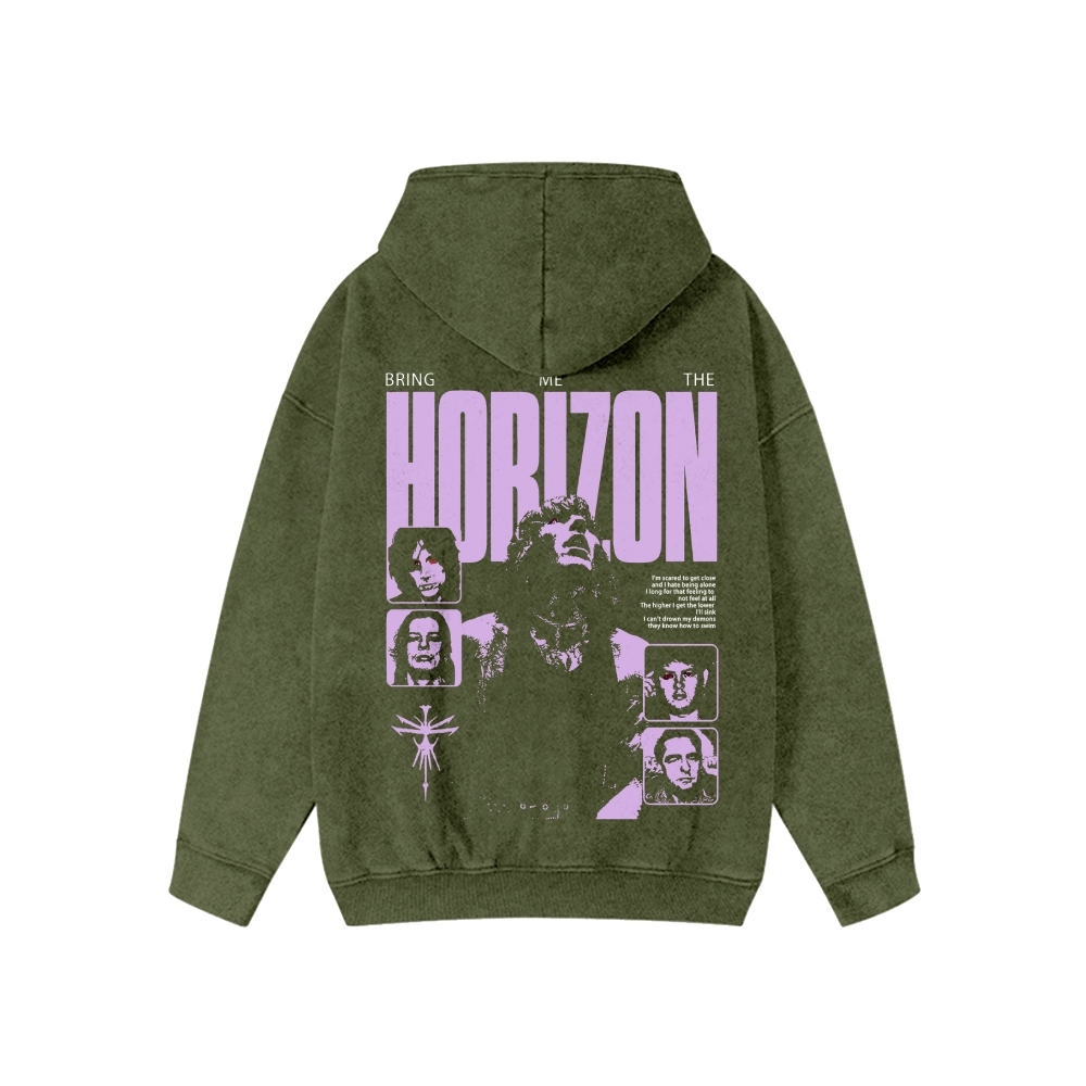 Unisex Washed Cotton Zipper Hooded Sweatshirt