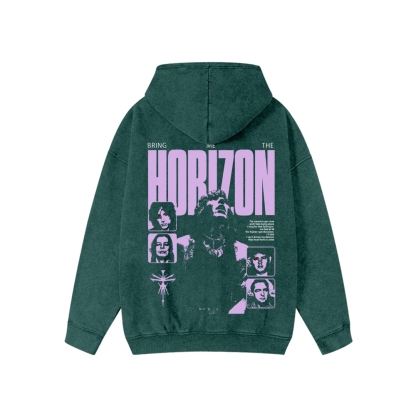 Unisex Washed Cotton Zipper Hooded Sweatshirt