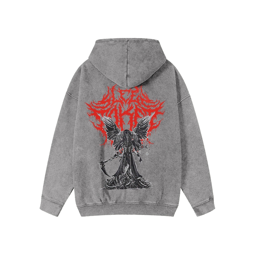 Unisex Sleep Token Washed Cotton Zipper Hooded Sweatshirt