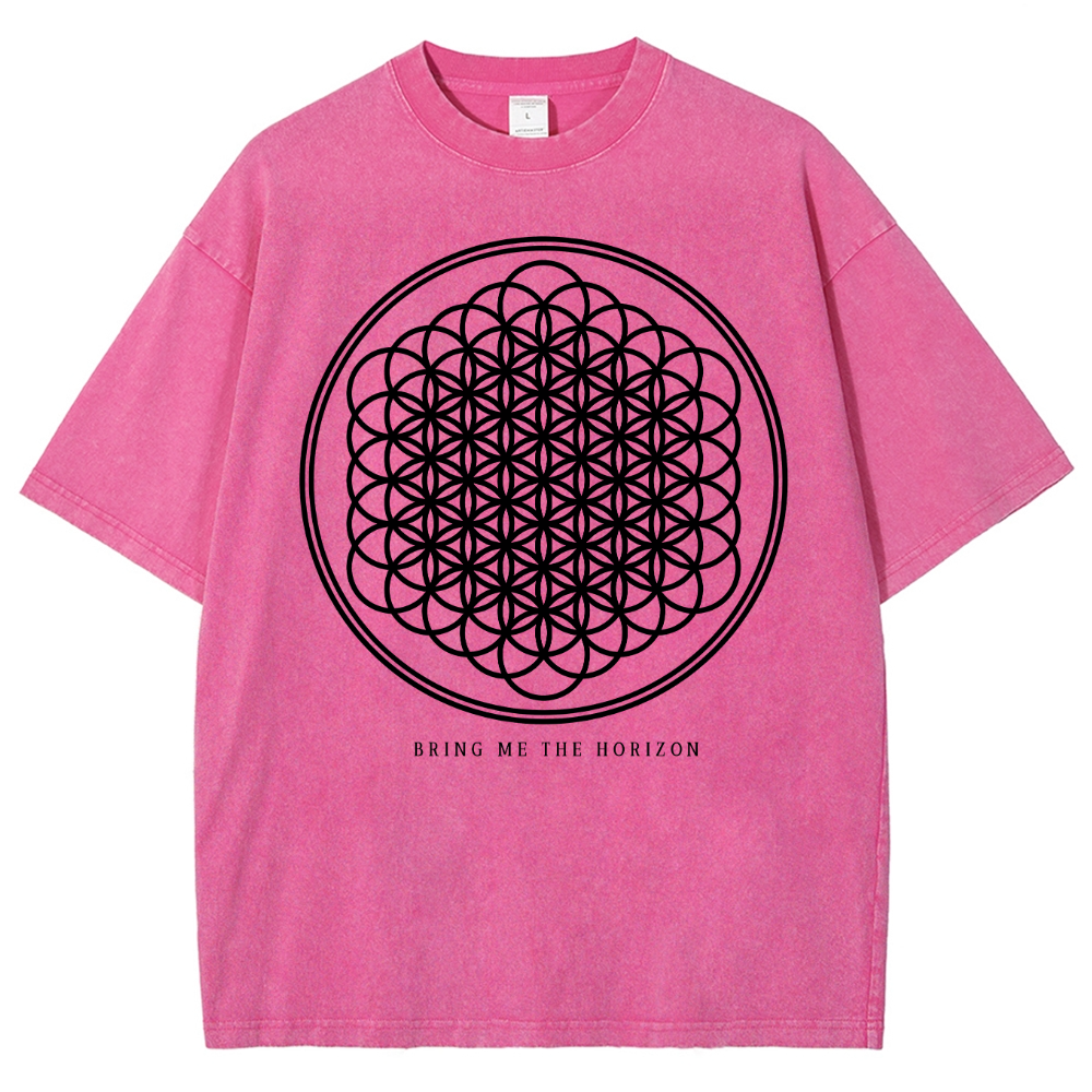 "Bring Me The Horizon" Print Washed T-Shirt