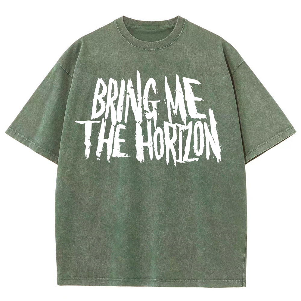 Metal unique Printed Washed T-Shirt