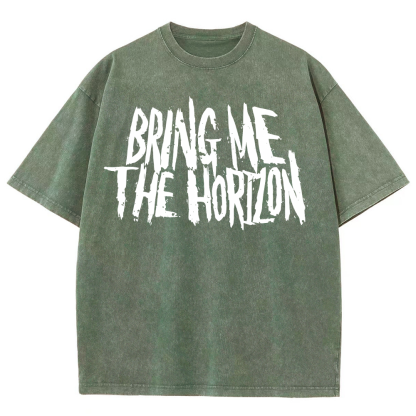 Metal unique Printed Washed T-Shirt