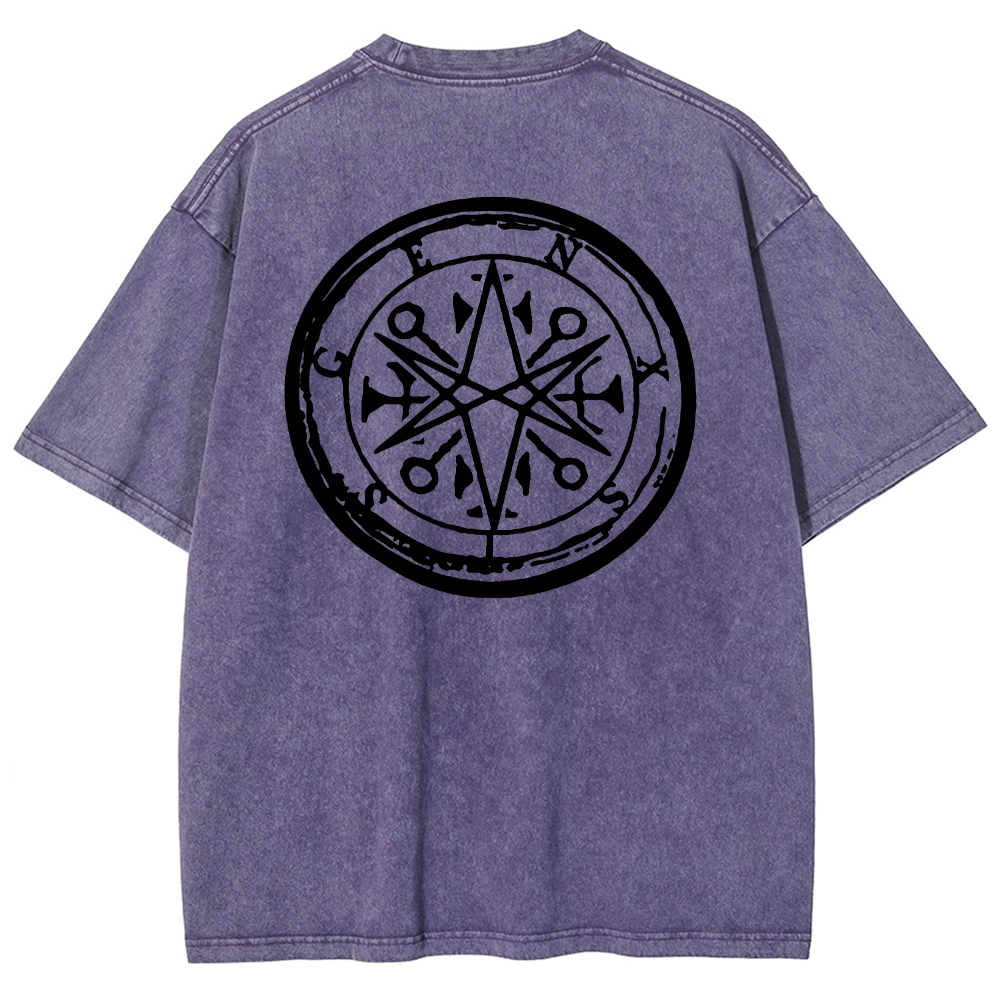 "Bring Me The Horizon" Black Metal Genexis Print Washed T-Shirt