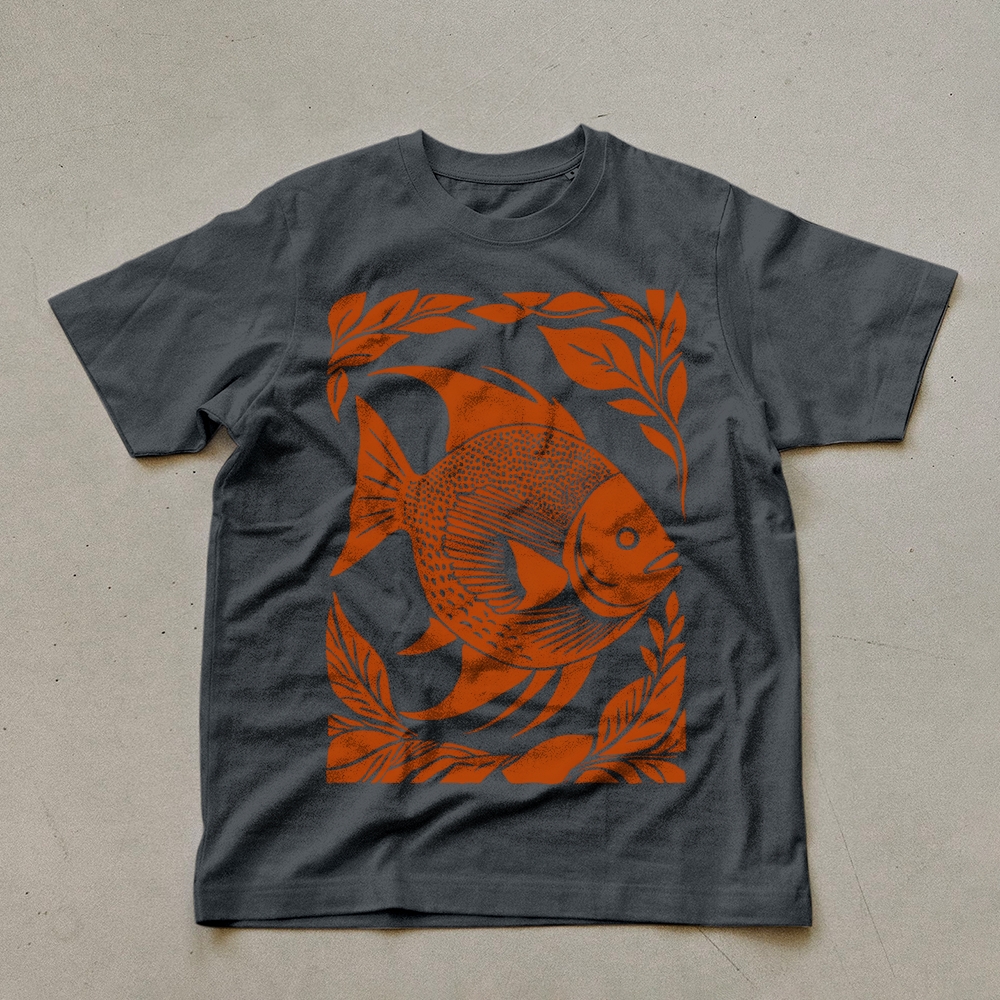 Casual Fish PatternUnisex Prints T-Shirt
