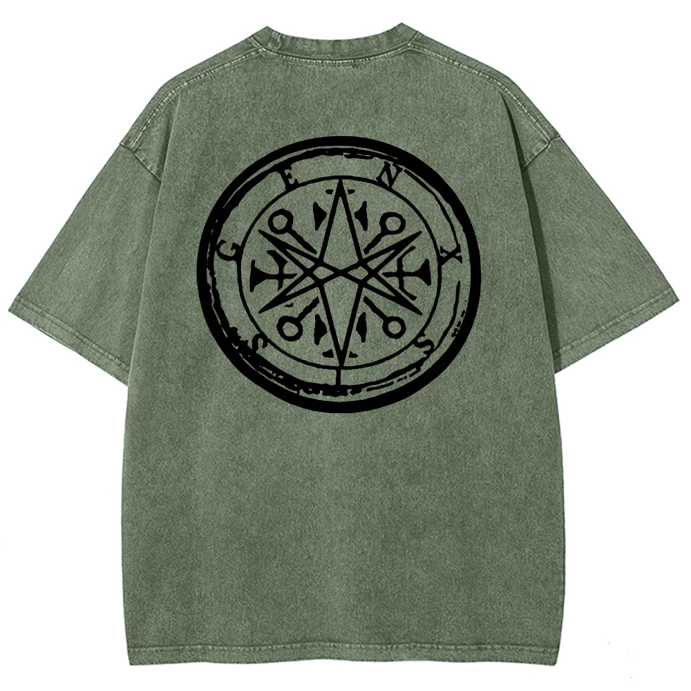 "Bring Me The Horizon" Black Metal Genexis Print Washed T-Shirt