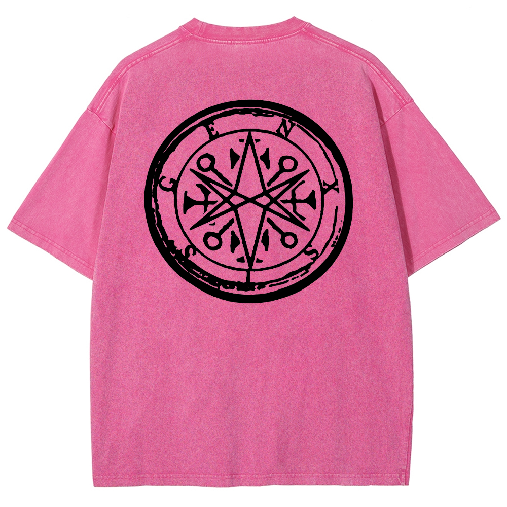 "Bring Me The Horizon" Black Metal Genexis Print Washed T-Shirt