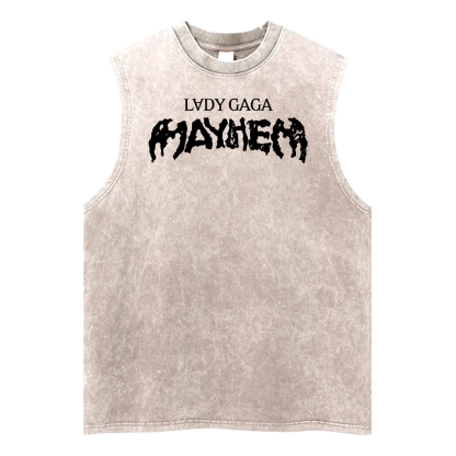 Lady Gaga Mayhem Washed Fitness Tank Top