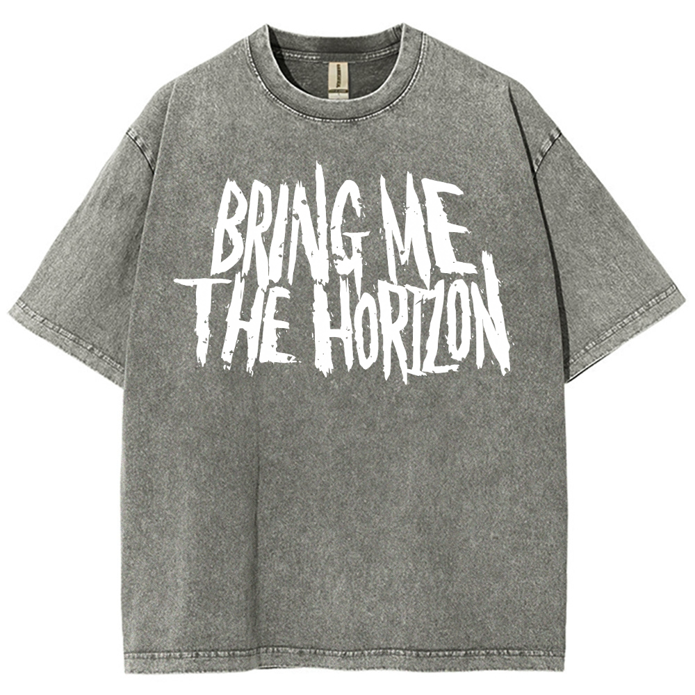 Metal unique Printed Washed T-Shirt