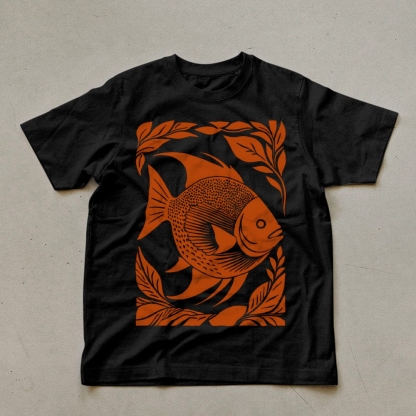 Casual Fish PatternUnisex Prints T-Shirt