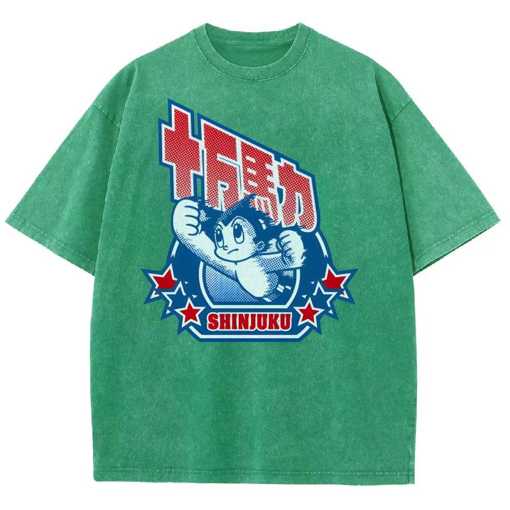 SHINJUKU Washed Vintage Short Sleeves T-Shirt