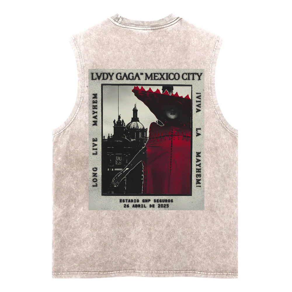 Lady Gaga Mayhem Washed Fitness Tank Top