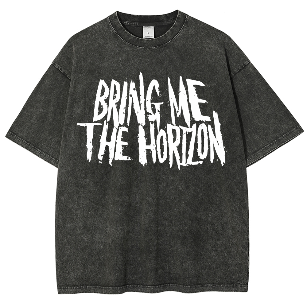 Metal unique Printed Washed T-Shirt