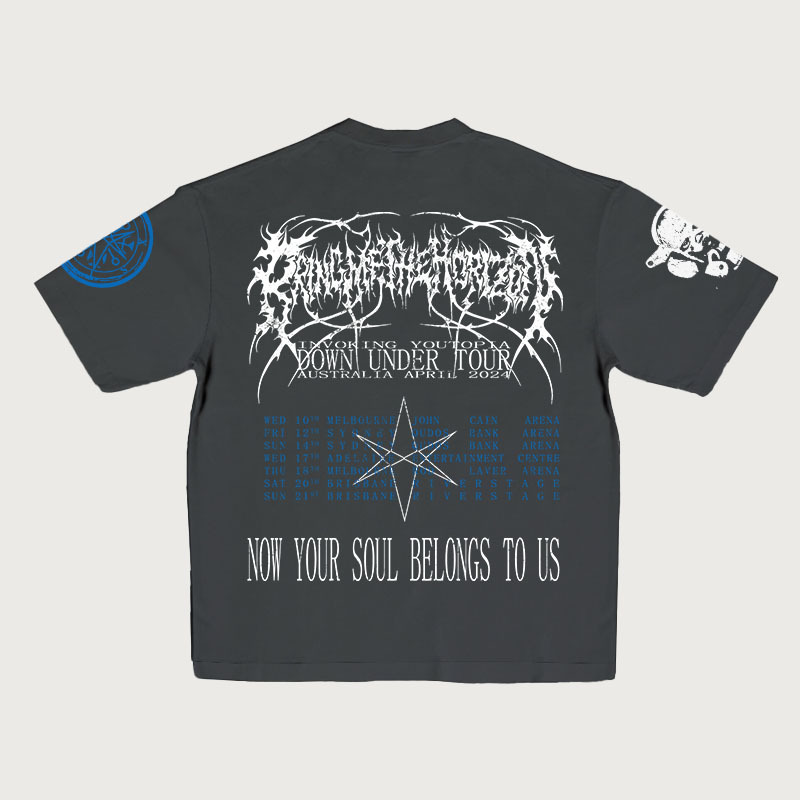 "Bring Me The Horizo" Print Short-Sleeved T-Shirt