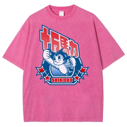 SHINJUKU Washed Vintage Short Sleeves T-Shirt