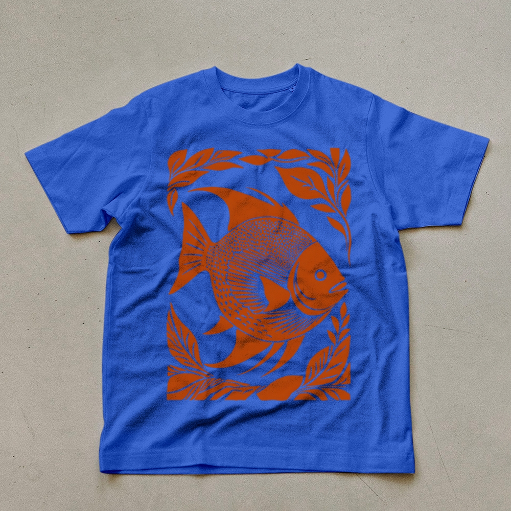 Casual Fish PatternUnisex Prints T-Shirt