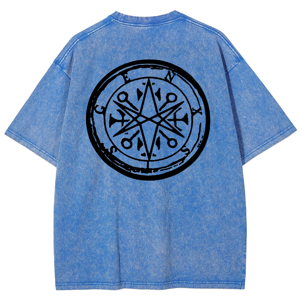 "Bring Me The Horizon" Black Metal Genexis Print Washed T-Shirt