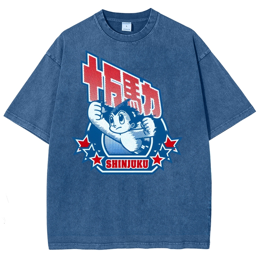 SHINJUKU Washed Vintage Short Sleeves T-Shirt