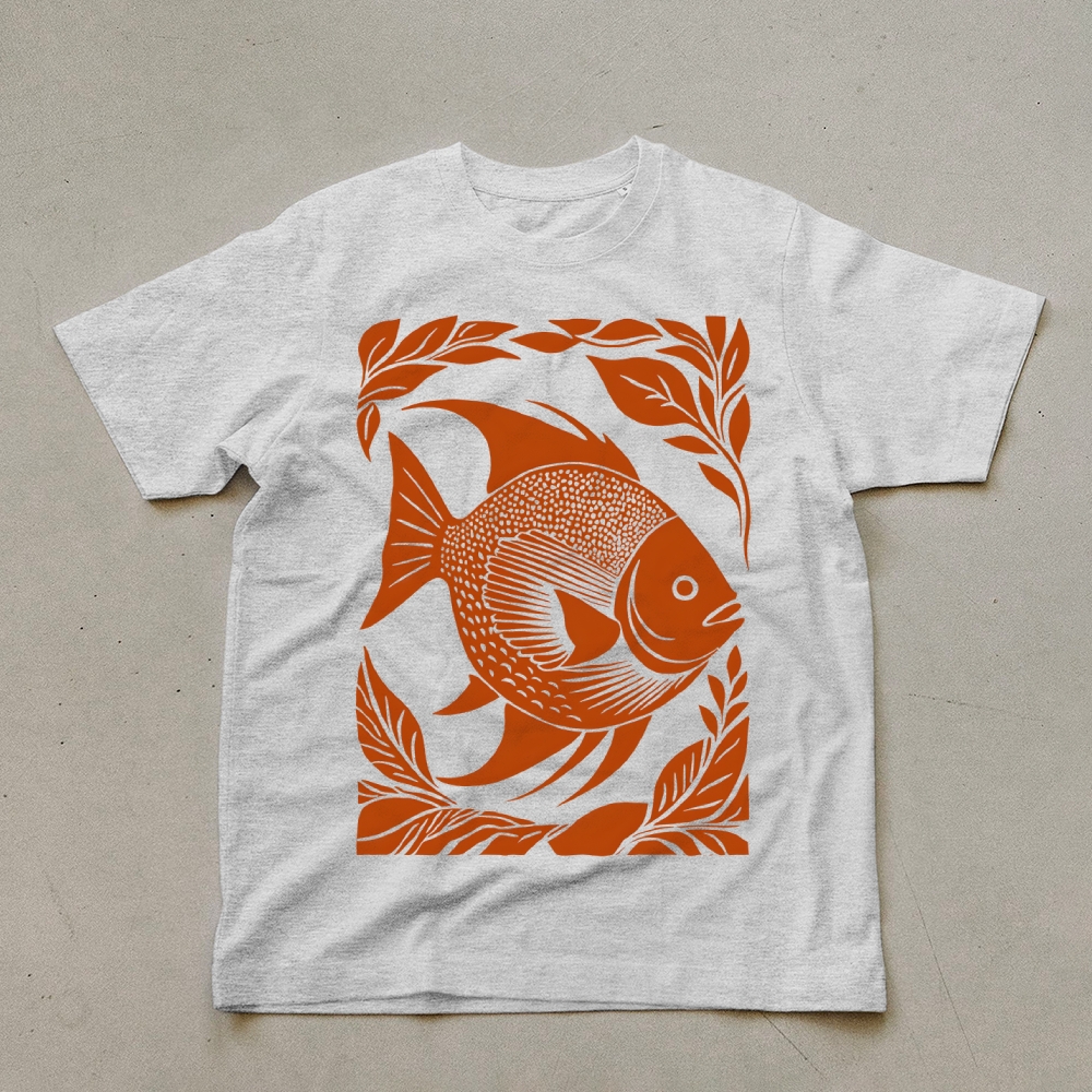 Casual Fish PatternUnisex Prints T-Shirt