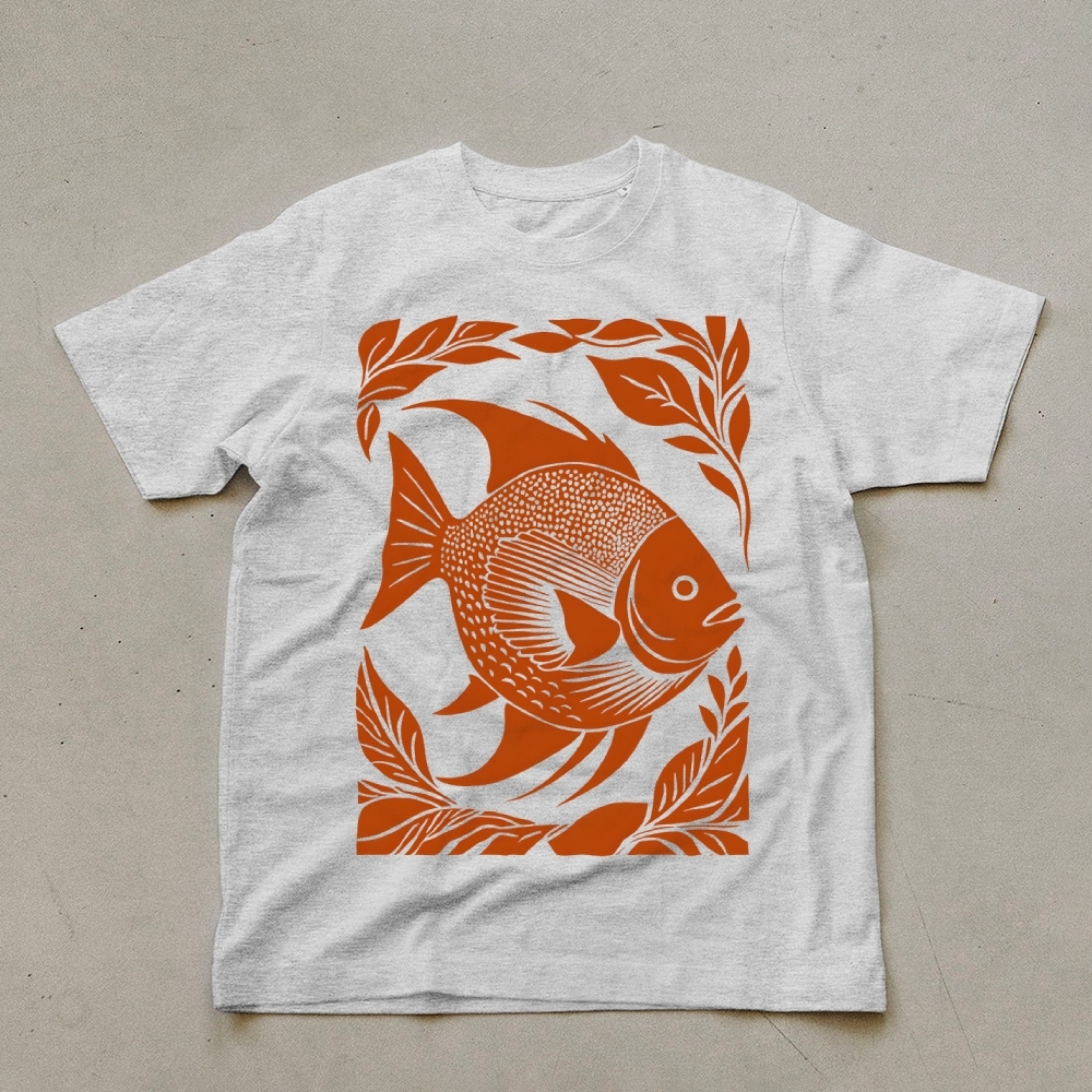 Casual Fish PatternUnisex Prints T-Shirt