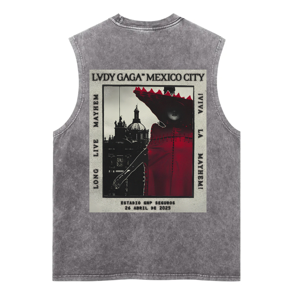 Lady Gaga Mayhem Washed Fitness Tank Top