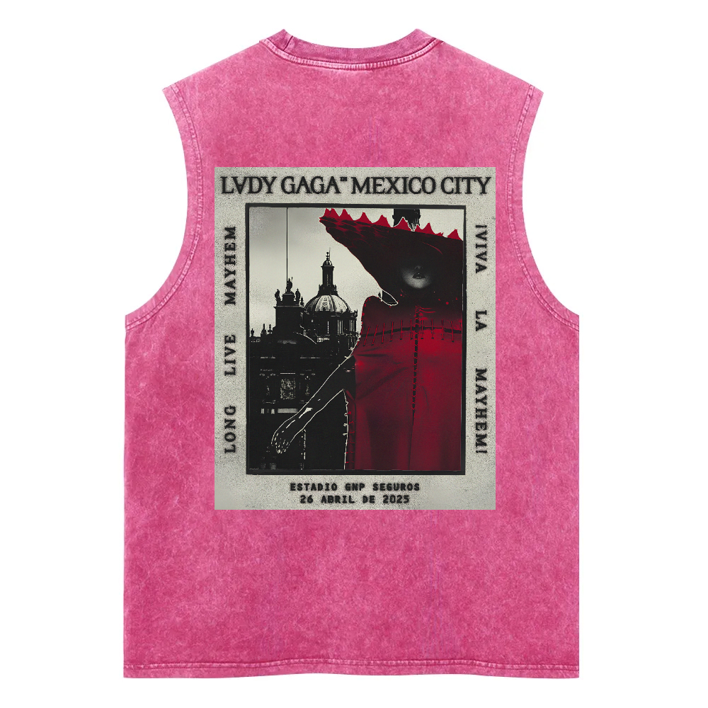 Lady Gaga Mayhem Washed Fitness Tank Top