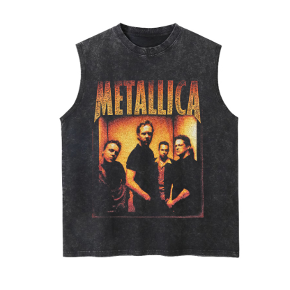 Metallica Washed Fitness Tank Top
