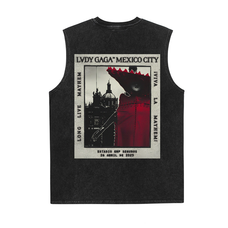 Lady Gaga Mayhem Washed Fitness Tank Top