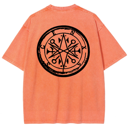 "Bring Me The Horizon" Black Metal Genexis Print Washed T-Shirt