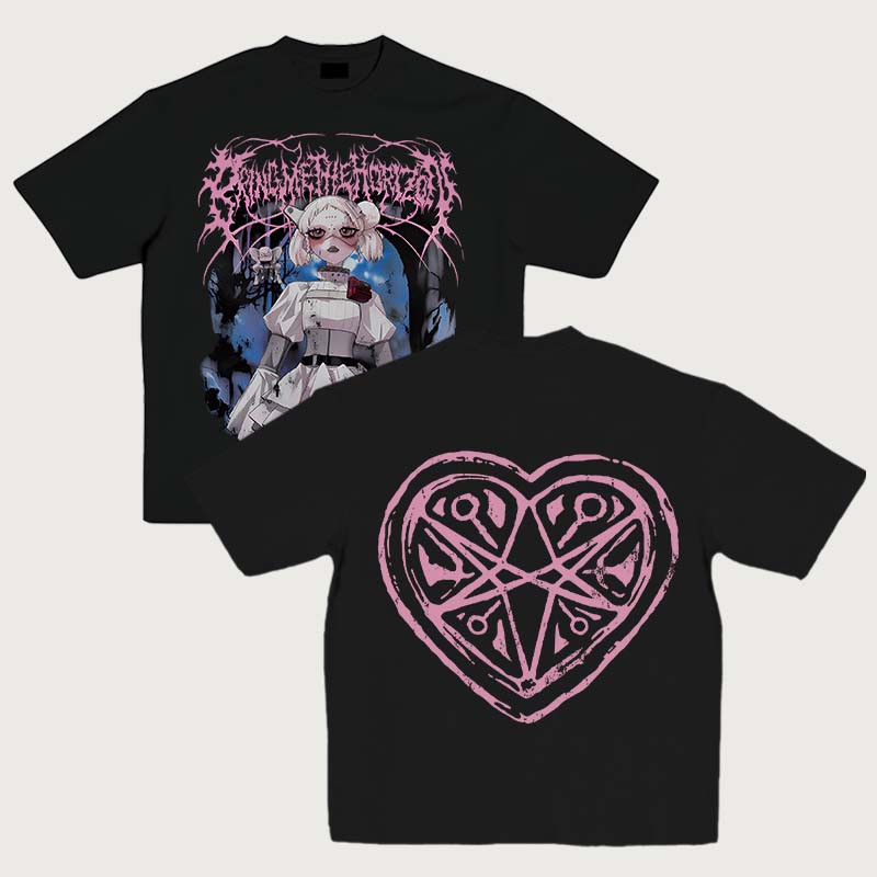 "Bring Me The Horizo"  Printed Short-Sleeved Pure Cotton T-Shirt